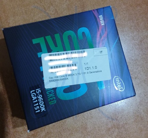 Intel core 9600k 3 70ghz - core, i5-9600k