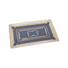 Svuota Tasche Nuovo BORBONESE In Ceramica Rettangolare Marrone Con Motivo