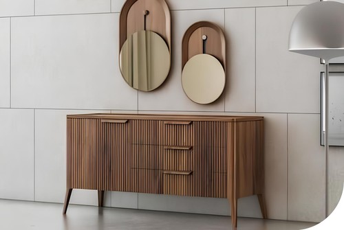 Noce naturale toros comò in - noce,