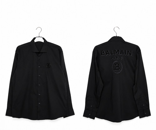 Camicia balmain nera - balmain, logo