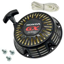 Avviamento tirante rinculo nero per Honda GX240 GX270 motore generatore corda e bulloni
