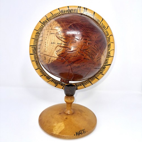 Mappamondo haitiano legno - mappamondo,