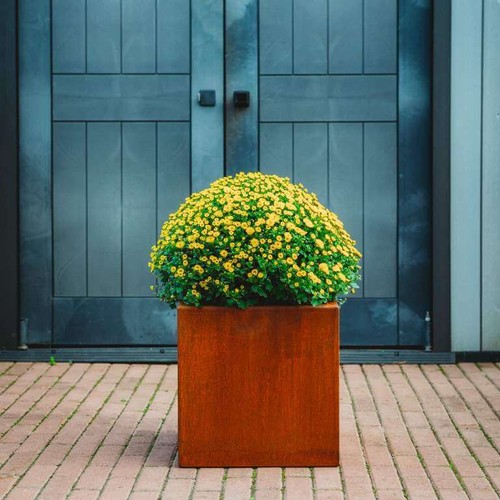 Fioriera acciaio corten - in,