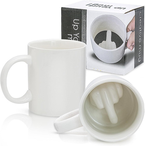 Tazza con dito medio - tazza, medio,