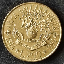 RARE 200 LIRE ARMA DEI