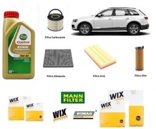 Kit Filtri Tagliando per Audi Q7 4LB 3.0 TDi 155 176 Kw + 9 Litri Olio 5w30