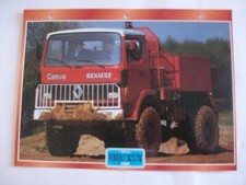 CARTE FICHE CAMION POMPIER