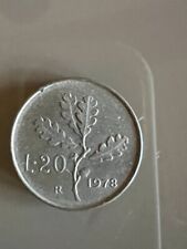 RARA MONETA DA 20 Lire 1978 CON ERRORE DI CONIO (GRADINO) REPUBBLICA ITALIANA