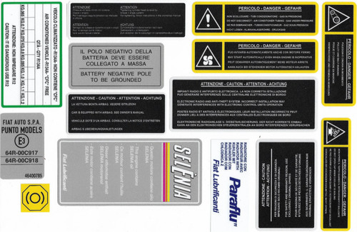 Set adesivi vano motore - , fiat