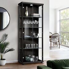 K-Möbel Vetrina in Vetro Nero