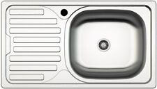 Lavello Cucina Incasso Acciaio Inox 43,5x76cm 1 vasca DX, MabelOnline