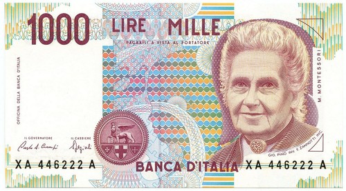 1000 lire maria montessori - 1000,