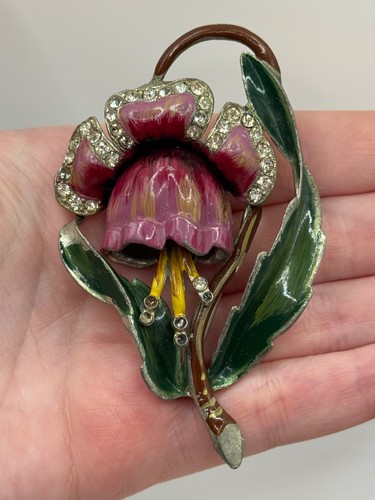 Spilla spilla fiore strass