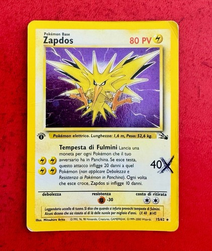 Lotto carte pokemon zapdos - pokemon,