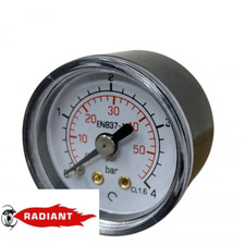 Idrometro Manometro 0-4 Bar d40 1/8" Caldaie Radiant 86014LA