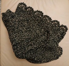 Sciarpa donna, Stola, Nero Dorato, Laminata,Glitter,Elegante,fatta a mano,Natale