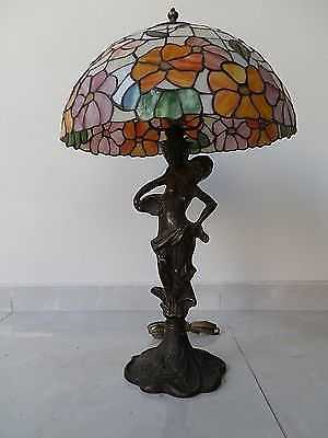 Lampada abatjour vetro tiffany - abatjour,