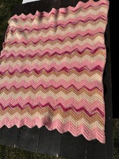 Sedia afgana rosa zig zag
