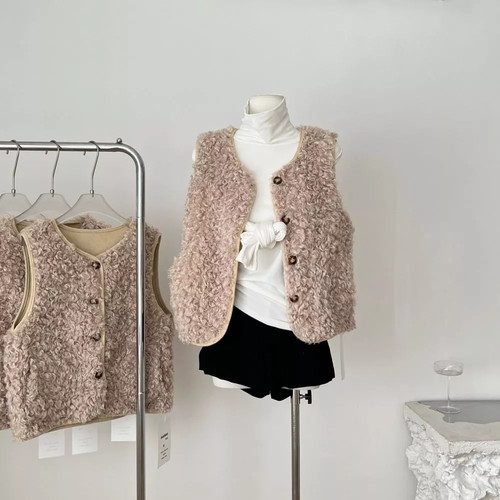 Gilet donna pelliccia - donna, beige