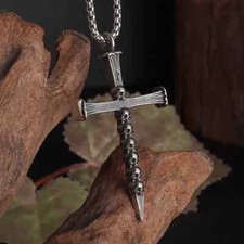 Collana croce teschio teschio