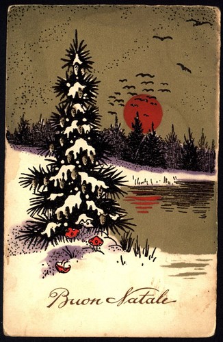 Cartolina buon natale - buon,
