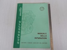 MANUALE RIPARAZIONI ORIGINALE 1958 ALFA ROMEO MILLE CAMION 1000