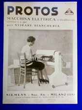 🔵 FOTO STAMPA PUBBLICITA' PROTOS MACCHINA CUCIRE STIRARE ELETTRICA SIEMENS 🤣 