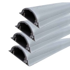 8 Metri Canaline Da Pavimento Passacavi In PVC Con Biadesivo e Coperchio 48X14mm