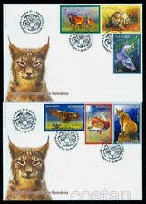 2009 tartaruga greca, lince, tartaruga, senape, cervo, beluga, aquila, Romania, Mi.6379, FDC