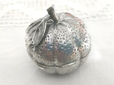 SCATOLINA PORTA PILLOLE TESTATA ARGENTO 800 A FORMA DI  MANDARINO  ARREDO 