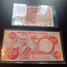 Vecchie Banconote Estere Austria E Nigeria Buona Conservazione Lotto M 10 