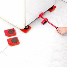 KIT SOLLEVATORE SOLLEVA MOBILI RUOTE PIASTRA 200KG SPOSTARE SOLLEVARE MOBILE CAS