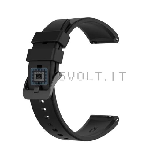 Cinturino silicone nero 22mm - nero,