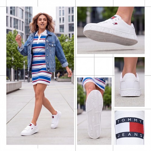 Sneaker tommy hilfiger bianche - tommy,