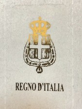 STEMMA " REGNO D'ITALIA " ADESIVO per DORSO CARTELLA  2,5x 4,7cm FRANCOBOLLI 