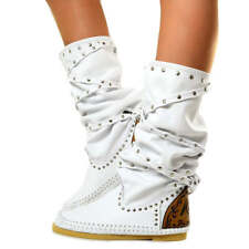 Indianini Donna in Pelle Bianchi con Laccio Schiava Made in Italy