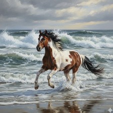 Quadro cavallo su tela. Pony
