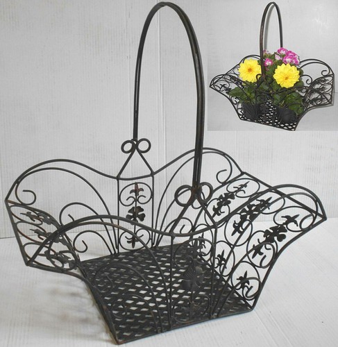 Cesto fiori ferro battuto - ferro,