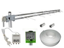 KIT ANTENNA LOG FRACARRO DIGITALE TERRESTRE FRACARRO AMPLIFICATORE ALIMENTATORE