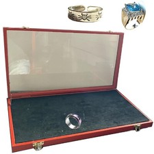 Vassoio espositore per anelli box vetrinetta contenitore per gioielli chiusa