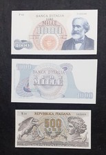 1000 LIRE  VERDI  1° TIPO + 500 LIRE ARETUSA FACSIMILE FACSIMILE 