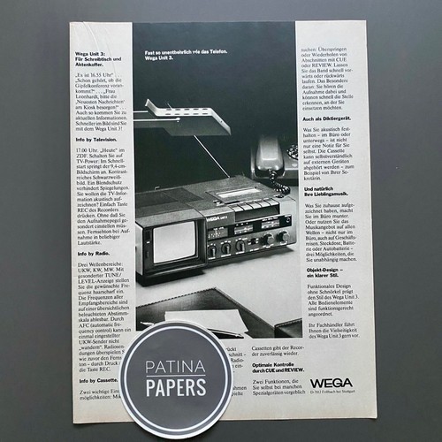 1978 wega unit - wega,