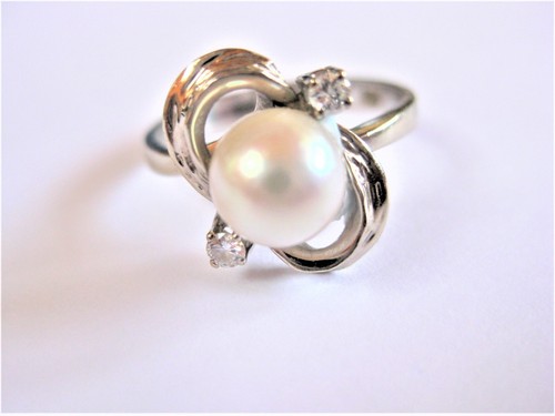 Anello oro bianco 585 con - in,