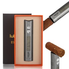 LUBINSKI Umidimetro Sigari Igrometro PRO Misura Ago Elettronico USB Grigio