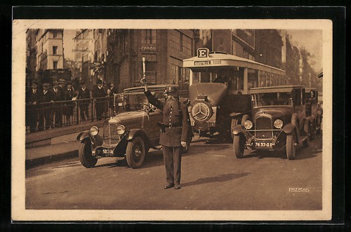 Cartolina parigi polizia - parigi,,