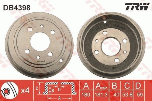 Trw tamburo freno db4398 - trw,