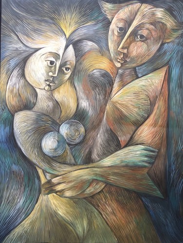 Superbo cubista pittura - cubista,