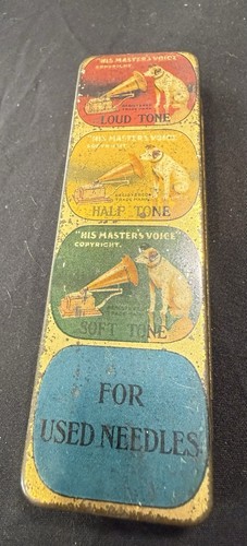 Hmv gramophone needles tin - hmv,