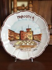 Ceramica Bassano Dipinto A Mano Piatto Da Parete Marostica