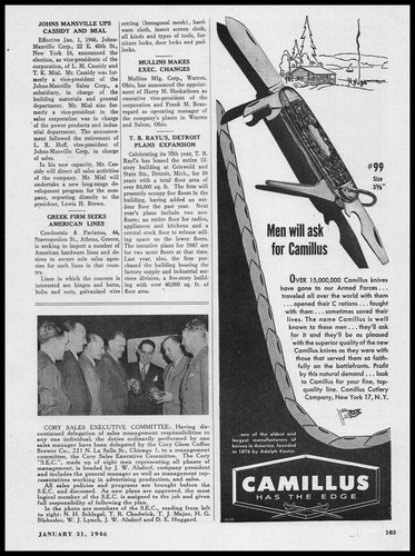 1946 camillus cutlery new - 1946,